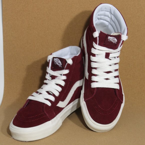Vans Other - Vans Sk8 Hi Reissue - Velvet Beet Red suede, like new Mens size 8.5